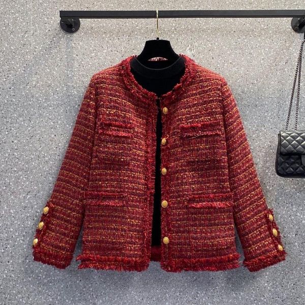 women's jackets plus size fall winter runway korean tassels luruxy tweed coat outerwear wool small fragrant elegant jacket casacos, Black;brown
women's jackets plus size fall winter runway korean tassels luruxy tweed coat outerwear wool small fragrant elegant jacket casacos, Black;brown