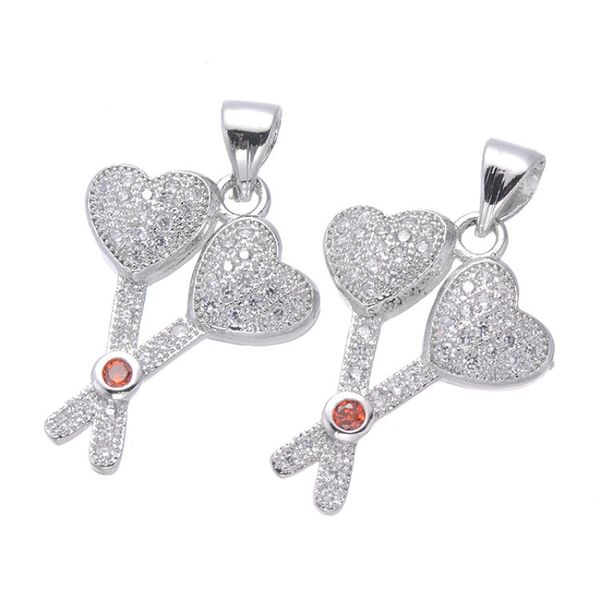 selling 92 silver plated micro pave double heart key pendant for necklace making
selling 92 silver plated micro pave double heart key pendant for necklace making