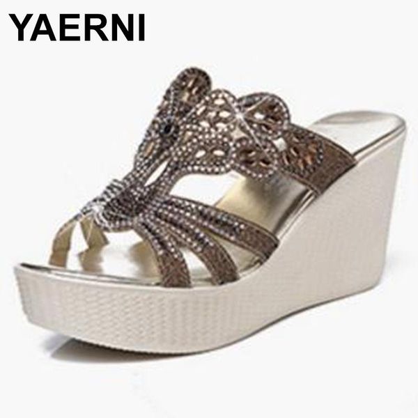 dress shoes yaerni rhinestone summer elegant fashion sandals women slippers genuine leather platform wedges high heeled sandalse898, Black
dress shoes yaerni rhinestone summer elegant fashion sandals women slippers genuine leather platform wedges high heeled sandalse898, Black