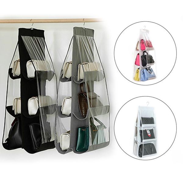"6 pocket hanging handbag organizer for wardrobe closet transparent storage bag door wall clear sundry shoe bag with hanger pouc
"6 pocket hanging handbag organizer for wardrobe closet transparent storage bag door wall clear sundry shoe bag with hanger pouc