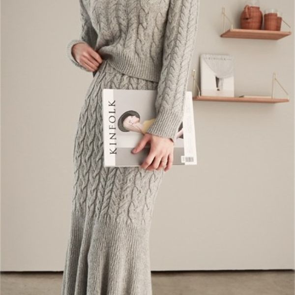 two piece dress zawfl - women's two piece plain knit, knitted sweater, + mermaid skirt, fall 2021, White
two piece dress zawfl - women's two piece plain knit, knitted sweater, + mermaid skirt, fall 2021, White