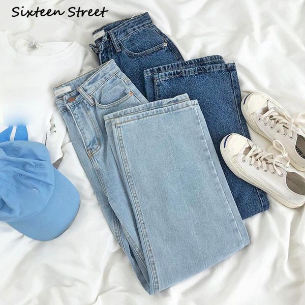 women's jeans baggy retro style korean high waist simple loose straight woman denim trousers vintage streetwear fashion y2k aesthetic, Blue
women's jeans baggy retro style korean high waist simple loose straight woman denim trousers vintage streetwear fashion y2k aesthetic, Blue