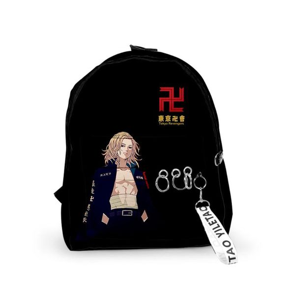 backpack tokyo revengers manji gang manjiro ryuguji ken notebook backpacks boys/girls 3d oxford waterproof key chain small school bags
backpack tokyo revengers manji gang manjiro ryuguji ken notebook backpacks boys/girls 3d oxford waterproof key chain small school bags