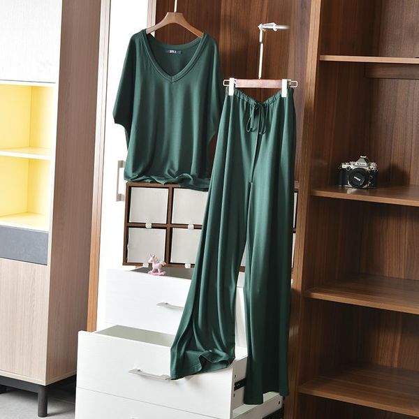 2021 women new summer elastic casual two piece set female v-neck short sleeve and high waist wide leg pants tracksuit l258cpv6, Gray
2021 women new summer elastic casual two piece set female v-neck short sleeve and high waist wide leg pants tracksuit l258cpv6, Gray