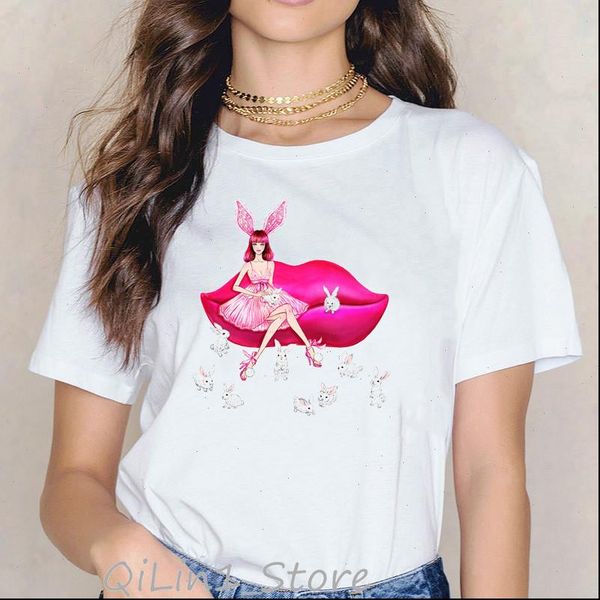 vogue pink lips t shirt women pretty girl cute rabbit animal female t shirt summer white tshirt femme kawaill clothes
vogue pink lips t shirt women pretty girl cute rabbit animal female t shirt summer white tshirt femme kawaill clothes