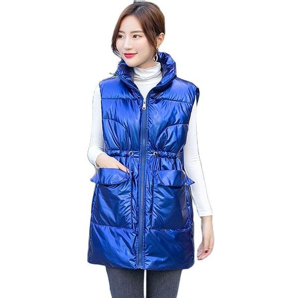 women's vests winter vest down cotton waistcoat sleeveless jacket women shiny mid-length korean loose tide, Black;white
women's vests winter vest down cotton waistcoat sleeveless jacket women shiny mid-length korean loose tide, Black;white