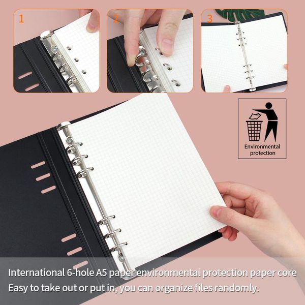 notepads 3pcs stationery 240 sheets 6-hole loose-leaf a5 notebook with core-replacing inner page check book office supplies, Purple;pink
notepads 3pcs stationery 240 sheets 6-hole loose-leaf a5 notebook with core-replacing inner page check book office supplies, Purple;pink