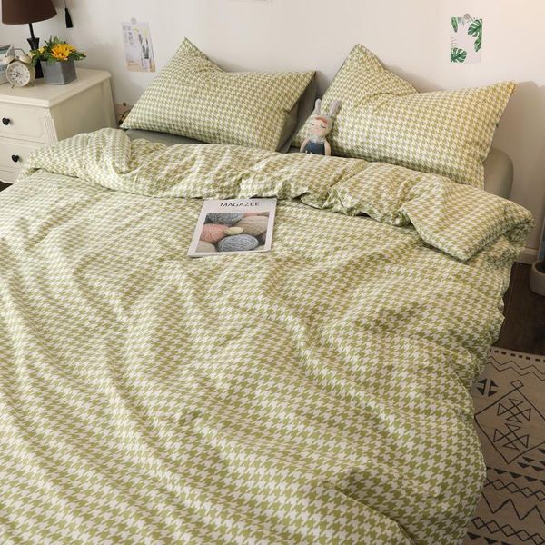 bedding sets plaid set grid pattern green blue pink quilt cover+bed sheet+pillowcase home textile soft nordic duvet cover bed linen
bedding sets plaid set grid pattern green blue pink quilt cover+bed sheet+pillowcase home textile soft nordic duvet cover bed linen