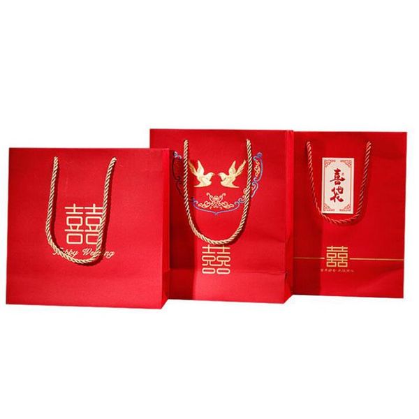 gift wrap 100pcs red paper bags double happiness wedding party favors with handle candy sweets packaging bag
gift wrap 100pcs red paper bags double happiness wedding party favors with handle candy sweets packaging bag