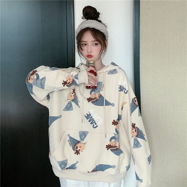 2021 new autumn college style wild loose hoodie pullover cartoon print long-sleeved thick hooded sweatshirt ycfs, Black
2021 new autumn college style wild loose hoodie pullover cartoon print long-sleeved thick hooded sweatshirt ycfs, Black