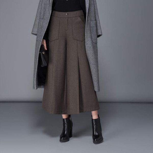 women's pants & capris 2021 autumn and winter ladies fashion striped nine points wool wide leg, Black;white
women's pants & capris 2021 autumn and winter ladies fashion striped nine points wool wide leg, Black;white
