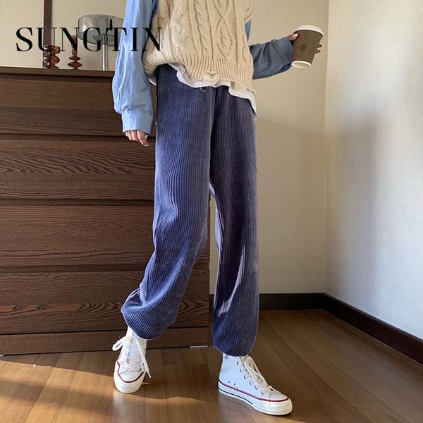 women's pants & capris sungtin thick warm corduroy women loose elastic high waist straight casual trousers vintage pink full length 5 c, Black;white
women's pants & capris sungtin thick warm corduroy women loose elastic high waist straight casual trousers vintage pink full length 5 c, Black;white