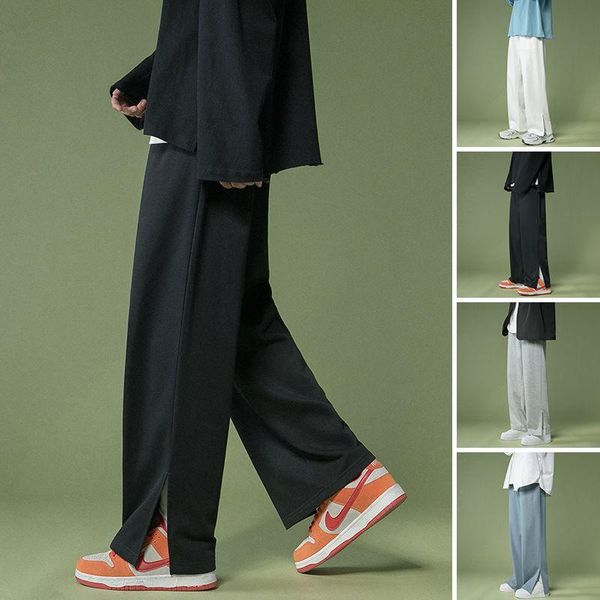 korean version of solid color drape casual pants men's hem split straight wide-leg pants men's harajuku streetwear mopping, Black
korean version of solid color drape casual pants men's hem split straight wide-leg pants men's harajuku streetwear mopping, Black