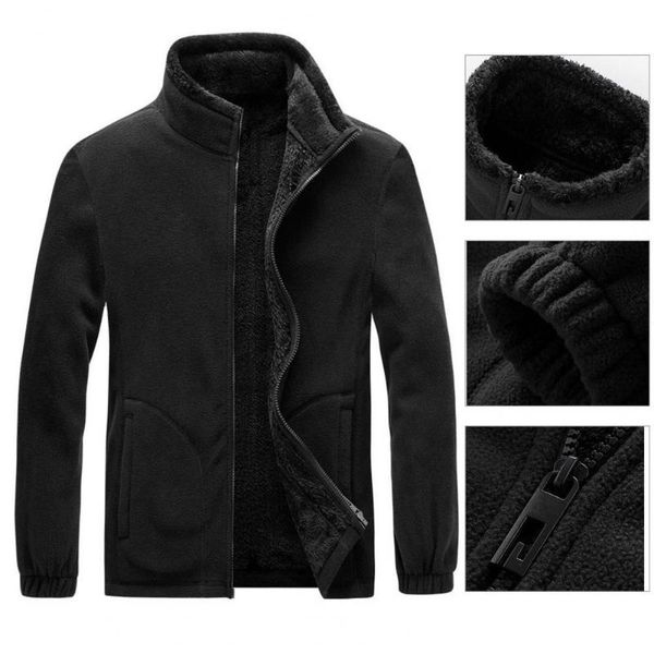 men's jackets 50% dropstand collar long sleeve men jacket fleece zipper closure warm coat outerwear, Black;brown
men's jackets 50% dropstand collar long sleeve men jacket fleece zipper closure warm coat outerwear, Black;brown
