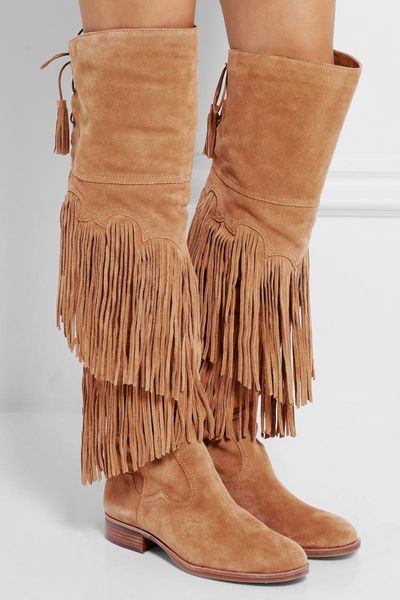 boots winter brown fringed over the knee fashion back lace-up flat tassel woman riding high quality, Black
boots winter brown fringed over the knee fashion back lace-up flat tassel woman riding high quality, Black