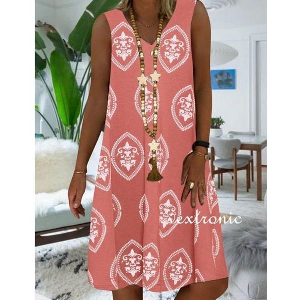 casual dresses plus size summer dress women fashion print sleeveless v-neck a-line office lady polyester womens midi lugentolo, Black;gray
casual dresses plus size summer dress women fashion print sleeveless v-neck a-line office lady polyester womens midi lugentolo, Black;gray