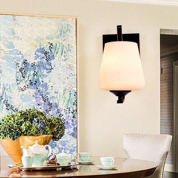wall lamp led easy to install modern creativity iron + glass bedroom/living room aisle single head e 27 ac 90-260 v
wall lamp led easy to install modern creativity iron + glass bedroom/living room aisle single head e 27 ac 90-260 v