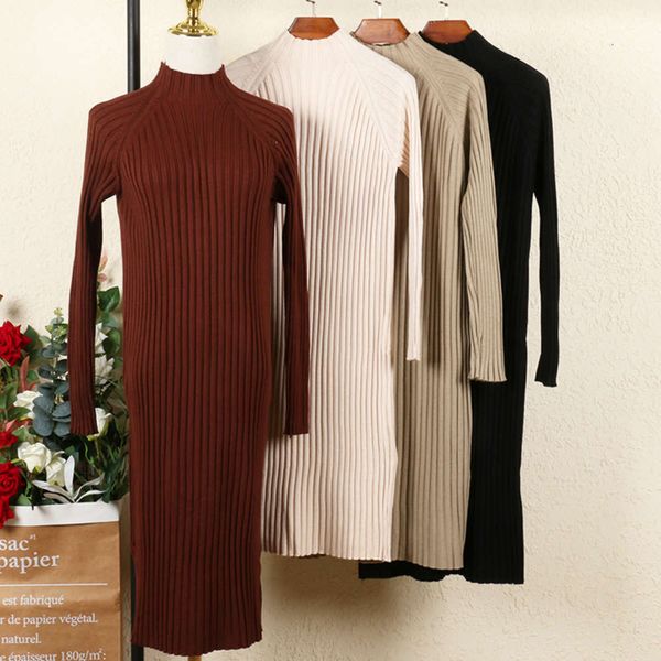 light luxury and base 2020 knitting women's wool loose autumn winter thin black warm medium length dress, Black;gray
light luxury and base 2020 knitting women's wool loose autumn winter thin black warm medium length dress, Black;gray