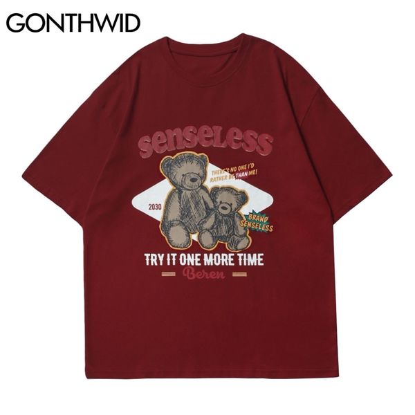 t-shirts streetwear harajuku hip hop men distressed bears print short sleeve tees shirts casual cotton loose male 210602, White;black
t-shirts streetwear harajuku hip hop men distressed bears print short sleeve tees shirts casual cotton loose male 210602, White;black