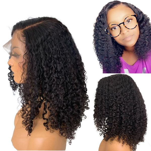 short curly 13x4 lace front wigs virgin human hair brazilian bleached knots pre plucked with baby hair 130% 150% 180% density for women wate, Black;brown
short curly 13x4 lace front wigs virgin human hair brazilian bleached knots pre plucked with baby hair 130% 150% 180% density for women wate, Black;brown
