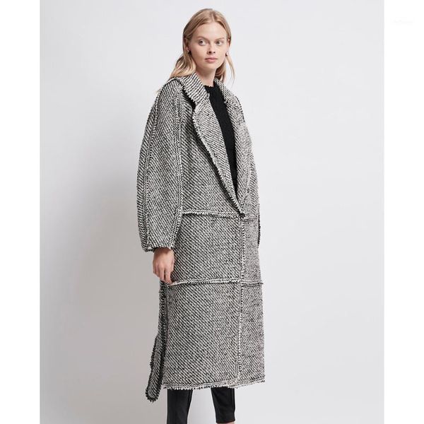 winter woman jacket wool houndstooth woolen coat 2021 ladies lapel lantern sleeve fashion warm windbreaker women's & blends, Black
winter woman jacket wool houndstooth woolen coat 2021 ladies lapel lantern sleeve fashion warm windbreaker women's & blends, Black