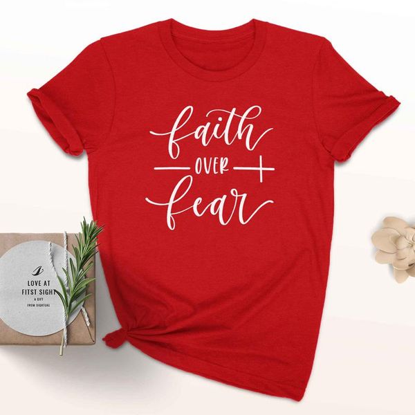 women's t-shirt christian faith over fear ian tees short sleeve crewneck black cotton funny cute letter print graphic t-shirts, White
women's t-shirt christian faith over fear ian tees short sleeve crewneck black cotton funny cute letter print graphic t-shirts, White
