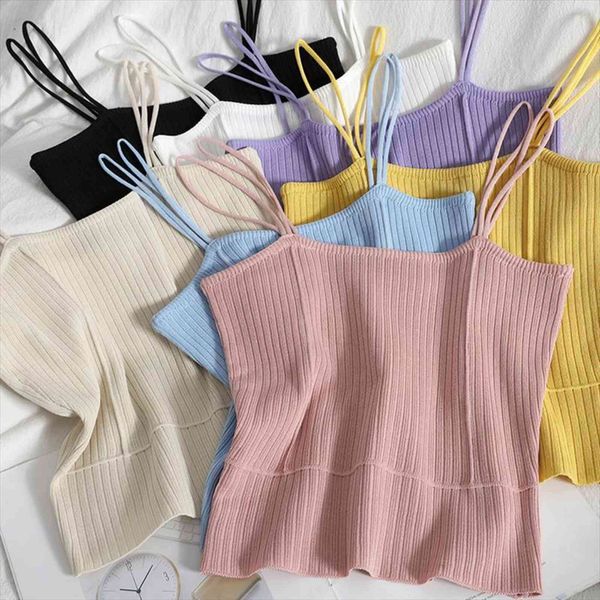 korean slim fit crop women tank knitted spaghetti strap tanke off shoulder solid color sling sleeveless versatile camis, White
korean slim fit crop women tank knitted spaghetti strap tanke off shoulder solid color sling sleeveless versatile camis, White