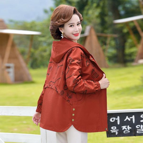 women's jackets plus size 5xl women trench coat print hooded outerwear loose lined middle-aged female windbreaker basic casual, Black;brown
women's jackets plus size 5xl women trench coat print hooded outerwear loose lined middle-aged female windbreaker basic casual, Black;brown