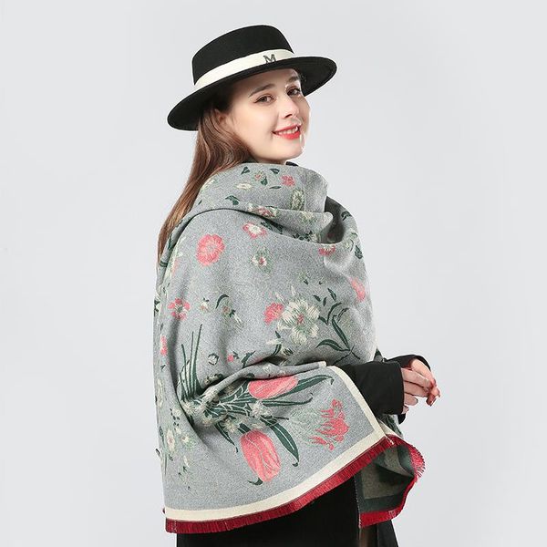 scarves 2021uxury brand double-sided plum blossom scarf women winter warm cashmere shawl printing soft thin blanket holiday gifts, Blue;gray
scarves 2021uxury brand double-sided plum blossom scarf women winter warm cashmere shawl printing soft thin blanket holiday gifts, Blue;gray
