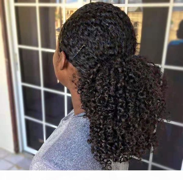 kinky curly human hair ponytails wraps de queue de cheval human hair clip in extensions 120g, Black
kinky curly human hair ponytails wraps de queue de cheval human hair clip in extensions 120g, Black