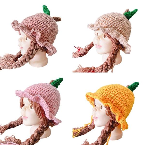 autumn winter handmade knitted baby girls wig hat newborn wigs brades kids ear protection ruffle crochet cap with plaits infants, Yellow
autumn winter handmade knitted baby girls wig hat newborn wigs brades kids ear protection ruffle crochet cap with plaits infants, Yellow