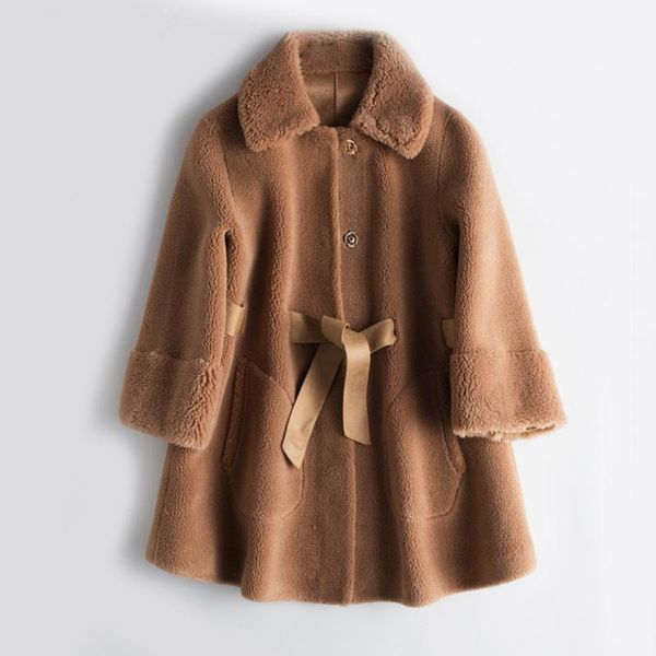 women's fur & faux wool real female jacket women autumn winter coat 2022 korean sheep shearing jackets coats vintage hiver 858, Black
women's fur & faux wool real female jacket women autumn winter coat 2022 korean sheep shearing jackets coats vintage hiver 858, Black