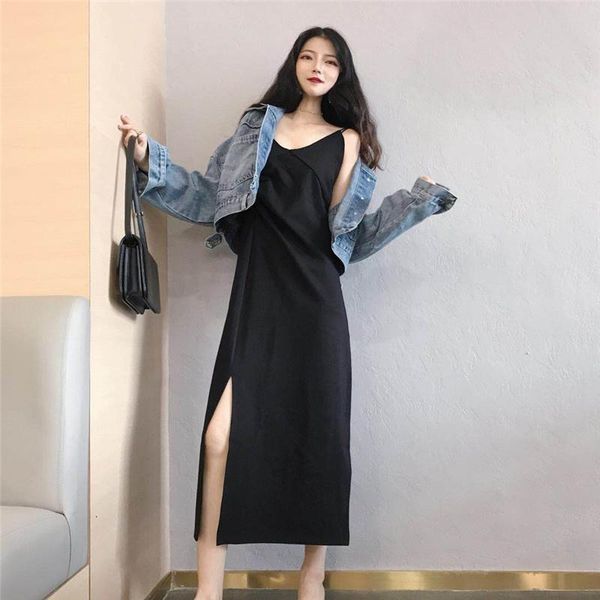 casual dresses sleeveless dress women a-line solid mid-calf side-slit pleated v-neck basic elegant stylish simple slim leisure chic dai, Black;gray
casual dresses sleeveless dress women a-line solid mid-calf side-slit pleated v-neck basic elegant stylish simple slim leisure chic dai, Black;gray