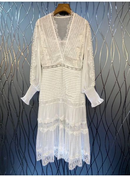 casual dresses designer dress 2021 autumn party vestido women v-neck lace patchwork long sleeve pleated white black club wear, Black;gray
casual dresses designer dress 2021 autumn party vestido women v-neck lace patchwork long sleeve pleated white black club wear, Black;gray
