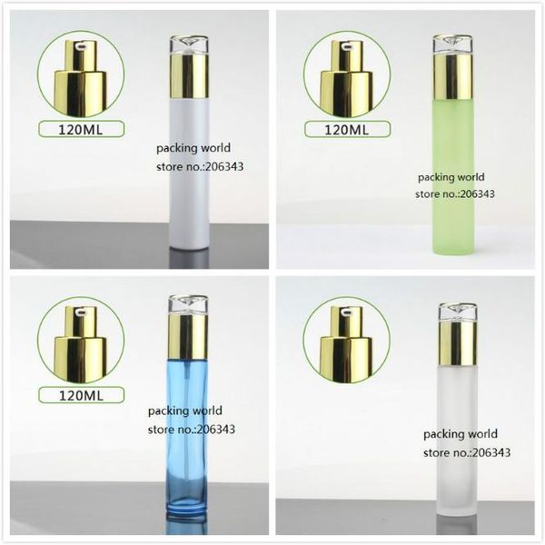 storage bottles & jars 120ml pearl white/green/blue/frosted glass bottle with gold press pump lid for serum lotion emulsion foundation packi
storage bottles & jars 120ml pearl white/green/blue/frosted glass bottle with gold press pump lid for serum lotion emulsion foundation packi