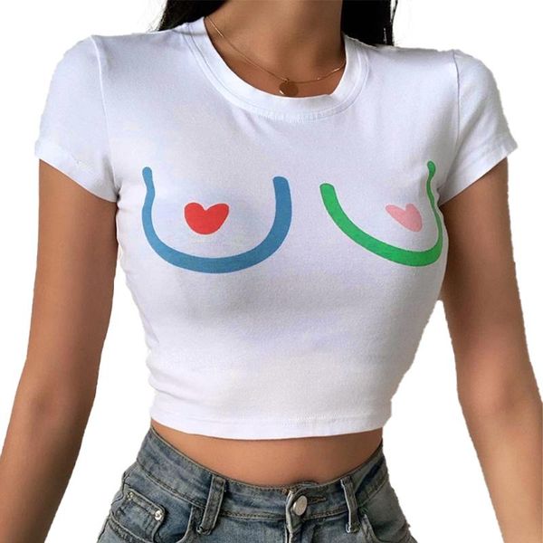 women's t-shirt women crop arrival short sleeve vest fashion funny clothes t-shirts, White
women's t-shirt women crop arrival short sleeve vest fashion funny clothes t-shirts, White