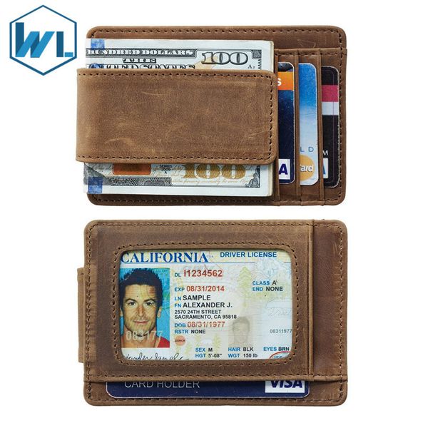 ultra thin rfid id card clip wallet leather crazy horse pickup bag, Brown;gray
ultra thin rfid id card clip wallet leather crazy horse pickup bag, Brown;gray