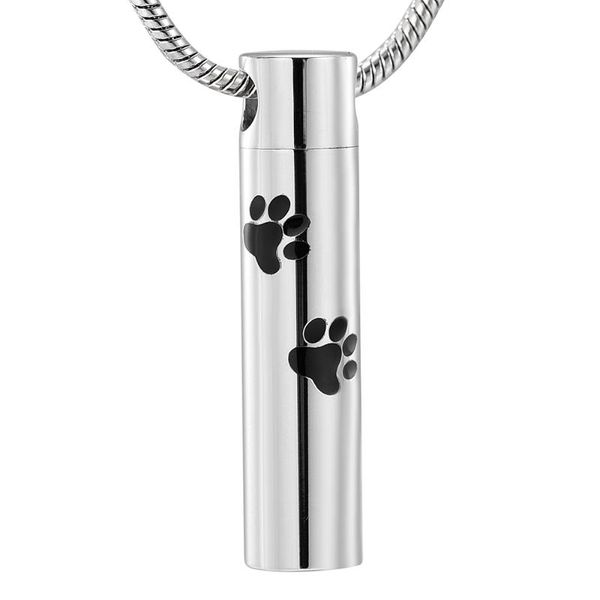 pendant necklaces lkj11942 double paws steel tube urn ashes holder keepsake jewelry pet cremation necklace 316l stainless charm, Silver
pendant necklaces lkj11942 double paws steel tube urn ashes holder keepsake jewelry pet cremation necklace 316l stainless charm, Silver