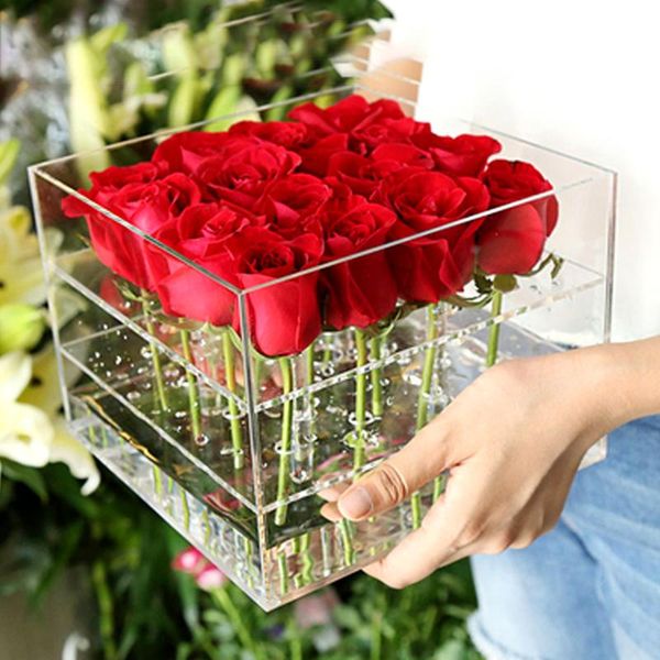 gift wrap transparent acrylic makeup organizer material cosmetic case holder rose flower box with lid for valentine's day
gift wrap transparent acrylic makeup organizer material cosmetic case holder rose flower box with lid for valentine's day