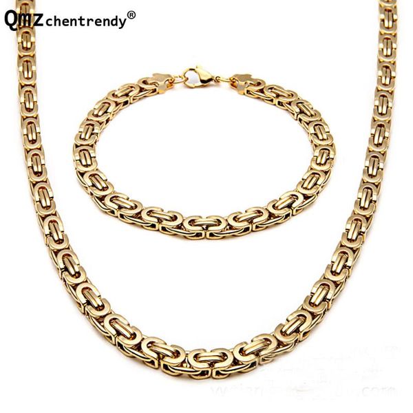 earrings & necklace hip hop mens stainless steel flat byzantine link chain gold braceles chunky fashion boys punk jewelry sets, Silver
earrings & necklace hip hop mens stainless steel flat byzantine link chain gold braceles chunky fashion boys punk jewelry sets, Silver