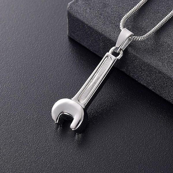 pendant necklaces lkj10527 wrench design tool cremation jewelry with screw hold ashes memorial urn men necklace keepsake, Silver
pendant necklaces lkj10527 wrench design tool cremation jewelry with screw hold ashes memorial urn men necklace keepsake, Silver
