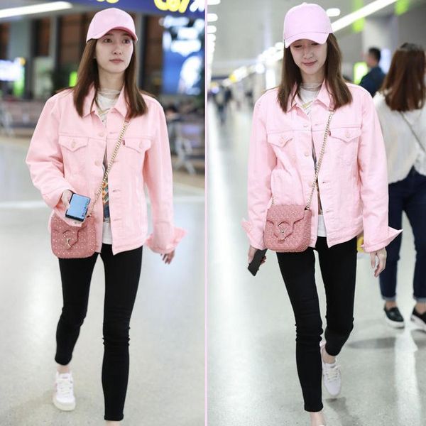 women's jackets clothes, fashionable same denim coat, spring and autumn versatile work, Black;brown
women's jackets clothes, fashionable same denim coat, spring and autumn versatile work, Black;brown