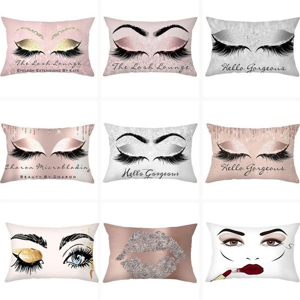 

cushion/decorative pillow eye lash decorative throw pillows cushion cover 30x50 polyester pillowcase cushions home decor sofa living room ca