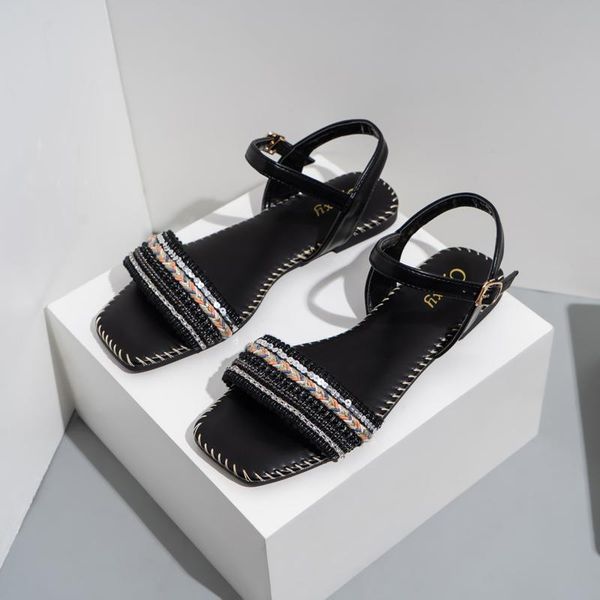 sandals 2021 women's summer shoes and embroidered buckle slider comfortable slippers designer casual sabot fashion shoe, Black
sandals 2021 women's summer shoes and embroidered buckle slider comfortable slippers designer casual sabot fashion shoe, Black