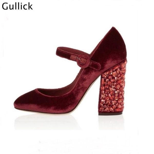 dress shoes retro marry janes velvet pump crystal chunky heeled burgundy wedding luxury women designers fall 2d classic, Black
dress shoes retro marry janes velvet pump crystal chunky heeled burgundy wedding luxury women designers fall 2d classic, Black