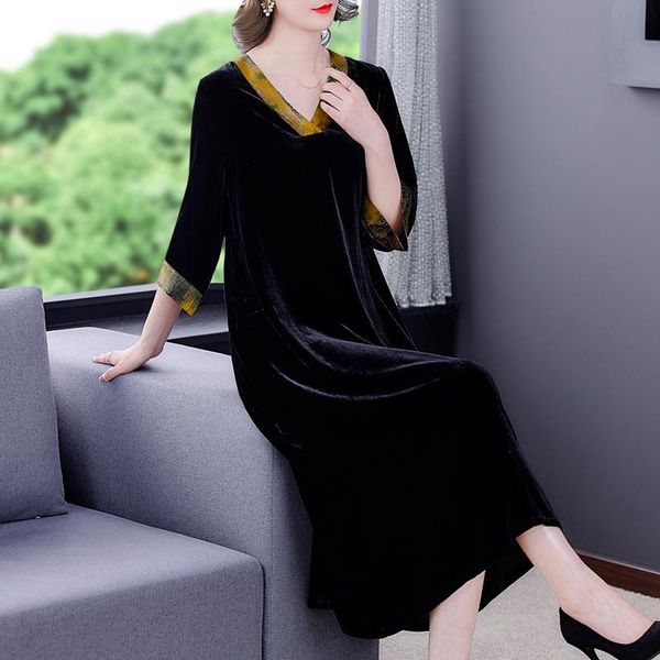 casual dresses autumn winter black velvet warm midi dress women elegant bodycon office lady 2021 korean vintage long sleeve, Black;gray
casual dresses autumn winter black velvet warm midi dress women elegant bodycon office lady 2021 korean vintage long sleeve, Black;gray