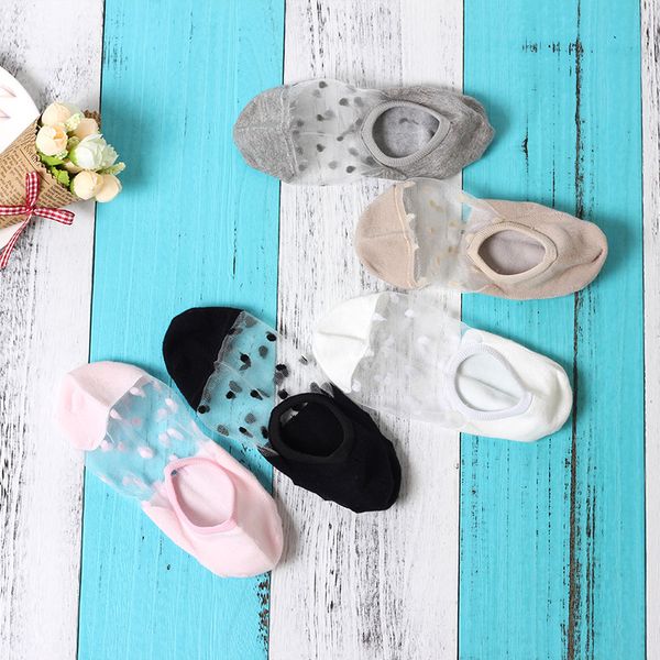 1 pair crystal silk cotton lace mesh boat socks women's short summer socks female thin low cut women nylon transparent socks, Black;white
1 pair crystal silk cotton lace mesh boat socks women's short summer socks female thin low cut women nylon transparent socks, Black;white
