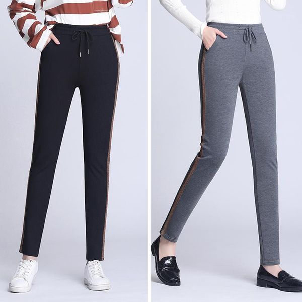 women's pants & capris breathable casual elastic waist pencil women simple suit trouser spring summer ladies side striped 2021, Black;white
women's pants & capris breathable casual elastic waist pencil women simple suit trouser spring summer ladies side striped 2021, Black;white