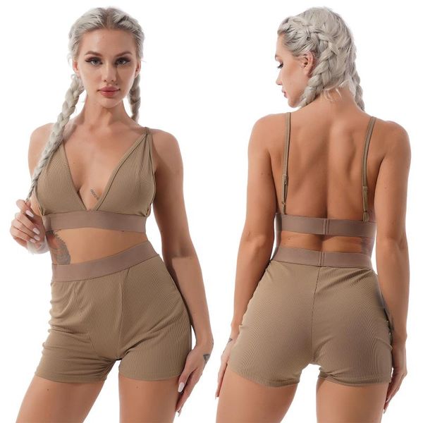 women's tracksuits women gym workout clothes summer yoga sports suit outfit deep v neck two pieces sport bra shorts running set spo, Gray
women's tracksuits women gym workout clothes summer yoga sports suit outfit deep v neck two pieces sport bra shorts running set spo, Gray