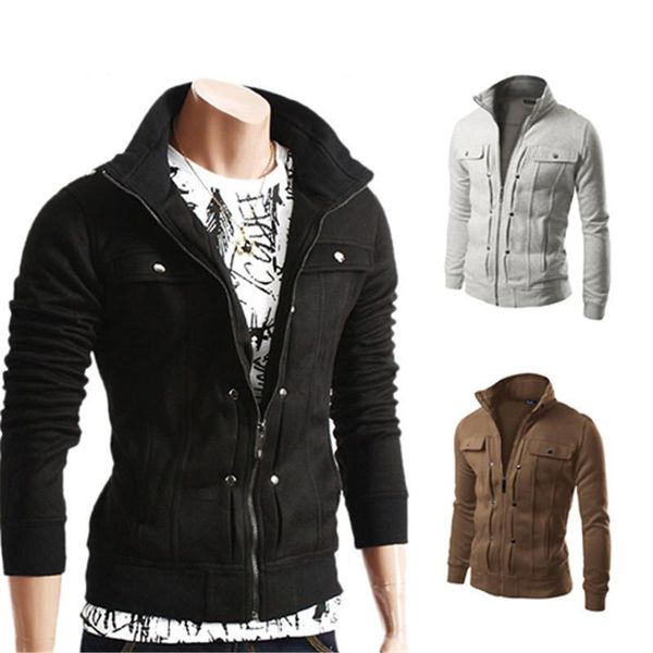 men's jackets solid color fashion casual spring and autumn slim zipper male coats cardigan streetwear trends outdoor men clothes, Black;brown
men's jackets solid color fashion casual spring and autumn slim zipper male coats cardigan streetwear trends outdoor men clothes, Black;brown